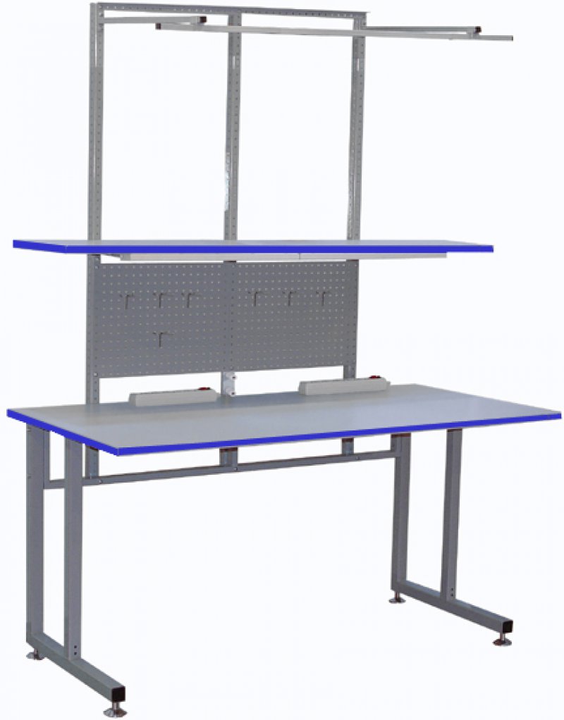 К21 ESD HPL Стол антистатический для слесаря-сборщика (комплект опций)